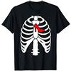 Regali divertenti Amante delle scarpe Funny Bone Rib Skeleton I Love Shoes Maglietta