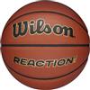Wilson Pallone da Basket Reaction Pro, In Materiali Compositi Resistenti con Tecnologia VLC, Marrone/Oro, Misura 7