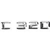 Topteng Adesivo con stemma per bagagliaio posteriore, tipo di targa, lettere e numeri, adatto per Mercedes C320 cromato