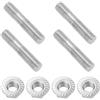 SG Store Set 4 Prigionieri Flangia Collettore Scarico Doppio M10x1,5 Acciaio Inox 304 Compatibile con Toyota Compatibile con Nissan