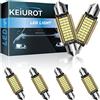 Keiurot Lampadine a LED da 41 mm, C5 W, 6 pezzi, senza errori Canbus 2016, 15 SMD 12 V, per interni auto, cupola di ricambio per interni auto, cupola di lettura della cupola della targa senza polarità