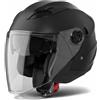 VINZ Calobra Casco Jet Doppia Visiera | Casco Scooter / Moto Donna E Uomo | Certificato ECE 22.06 | nelle taglie dalla XS-XXL - Nero opaco
