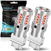 UPXSXT 2 pezzi 3157 T25 P27/7W LED Lampadina rossa per luce di stop posteriore, 4157 3057 3157A 3457 4057 12V-24V 27SMD Lampadina di ricambio super luminosa