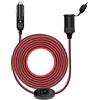 Hoembpn Cavo di prolunga per presa accendisigari auto, 4 m, 17 AWG, con interruttore on/off, 12 V/24 V, impermeabile, resistente, cavo di prolunga per caricabatterie con LED e fusibile da 15 A