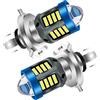 Windance - Lotto di 2 lampadine LED H4 da 1200 lm, 13 W, con lente, super luminose, bianco 6000 K, chip 3030, fascio Hi/Lo a 360 gradi, 12 V-80 V
