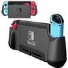 PZOZ Custodia Dockable per Nintendo Switch, (non compatibile con la versione OLED), ergonomica TPU e PC, custodia protettiva ultra sottile, compatibile con Nintendo Switch (Switch/Nero)