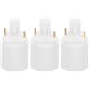 Hemobllo Set da 3 pezzi da G23 a E27/E26/E14, adattatore flessibile e stabile per elementi di illuminazione, facile installazione, 2 perni base lampada per casa, ufficio e commerciale