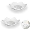 YoHyien 2 Pezzi Porta Saponetta in Silicone, Autosvuotante Porta Sapone Bagno, Piattino Portasapone con Scarico, Portasaponetta Solido per Bagno, Lavandino, Doccia e Cucina (Bianco)