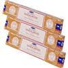 NKlaus 3X Bastoncini di Incenso Satya Nag Champa Sandalwood 45g - Incenso Arrotolato a Mano dall'India con Caldo Profumo di Sandalo - Per Meditazione ed Equilibrio