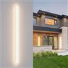 K-Bright Lampada da Parete Esterno/Interno LED 35W 3000K Bianco Caldo IP65 Applique da Parete Esterno 120CM Moderno per Balcone Giardino Veranda Via Garage,Bianco