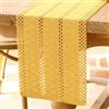 Jayusaror Runner Tavola Giallo Boho Rustico Macramè Cotone e Lino Piccolo e Stretto Tovaglia Lavabile Bohémien Moderno Runner da Tavolo Table Decoration per Matrimoni Cucina Sala da Pranzo 30x80 cm