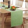 Rinpon Runner da tavolo impermeabile, lavabile, spesso, per comò, runner rustico, per cucina, sala da pranzo, camera da letto, soggiorno, interni ed esterni (92cm, verde)