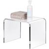 MYOYAY Sgabello doccia sedia acrilico sgabello da doccia in trasparente antiscivolo panca da doccia in Sgabello Decorativo Casa per bagno, cucina, camera da letto