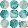 SOEWIOU 8 pezzi Sottobicchieri per Pittura con Diamanti con Supporto, Oceano Kit per Pittura Diamanti Oceano DIY Sottobicchieri per Principianti, Adulti e Bambini, Sottobicchieri per Bevande
