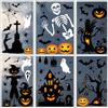 SILARLAIT Vetrofanie Finestre Halloween, SILARLAIT 10 Pezzi Adesivi Halloween Finestre Statico & Rimovibile & Riutilizzabile, Decorazioni per Halloween, Vetrofanie Decorazioni per Casa Negozio Ufficio