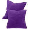 npluseins Set da 2 federe in morbido pile color corallo (2 pezzi) 1257.1667, 40 x 40 cm, lilla
