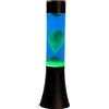 I-TOTAL® Lampada Lava Flared Colorata - Effetto Bolle Ipnotico, Design Retrò, Cera Fluida, Luce Rilassante, Lampada Decorativa per Casa e Ufficio (Base Nera Liquido Blu Cera Verde)
