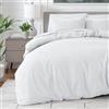 Bare Home Set copripiumino per letto singolo, 1800, ultra morbido, leggero, con copripiumino e 1 federa (singolo, bianco)
