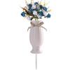 TFANUO Vasi tombali con punte per cimitero, portafiori per cimitero (1, Bianco)