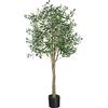 YOLEO Albero di ulivo artificiale 180 cm pianta artificiale Piante artificiali grandi Albero di ulivo artificiale come il vero per soggiorno camera da letto ufficio Decorazione (Tipo 2)