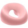 Mineup Cuscino massaggiante per culla del viso, cuscino massaggiante testa foro, poggiatesta per letto, cuscino a forma di U con foro, cuscino viso in memory foam per salon, grigio chiaro, rosa