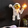 ACMHNC Applique da Parete Per Bambini con Interruttore, E27 Astronauta Lampada da Parete Per Cameretta Bambini con Spina e Cavo 1,5 M, Regali Per Ragazza e Ragazzo,Bianca