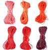 Craftora - Cordini in poliestere cerato, 90 m, 0,5 mm, filo cerato arancione rosso, per perline, bracciali fai da te, gioielli, realizzazione di gioielli, lavori con macramè, collane fai da te