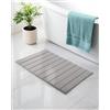 Ribelli Kieselgur - Tappetino da bagno antiscivolo, 62 x 41 cm, arrotolabile, in pelle PU, ad asciugatura rapida, 100% naturale, tappetino da bagno super assorbente