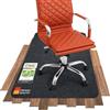 COSYLAND Tappeto sedia ufficio 90x120 cm - Tappeto sedia gaming antiscivolo, Tappeto per sedia con ruote, protezione pavimento per parquet, ideale per pavimenti duri (Grigio Classico)