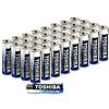Toshiba Batterie alcaline AA, confezione da 40 | Alta potenza | Tempo di funzionamento extra lungo | LR06 qualità giapponese superiore | Confezione da 40 pezzi