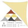 Sichtschutz Tenda parasole impermeabile, triangolare, in poliestere PES, 95% protezione UV, resistente alle intemperie, antistrappo con set di fissaggio per terrazza e giardino, 1,6 x 1,6 x 2,3 m