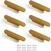 Poliplast - Set da 6 Maniglie, Design lineare moderno, per Cucina, Armadio e Cassetti, Verniciato a mano, Colore Oro satinato, Art. 336A