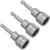 Saipor Set di 3 chiavi a bussola esagonali da 17 mm, con attacco esagonale, adattatore per bussola, set di chiavi a bussola magnetiche per avvitatore a batteria e cacciaviti, lunghezza 65 mm