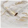 CRE8TIVE Carta da Parati Effetto Marmo Beige 30 x 200cm Pellicola Adesiva per Mobili Opaco Carta Adesiva Marmo Beige Oro Impermeabile Moderna Carta da Parati Bagno Piano di Lavoro Cucina Armadio