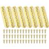 PATIKIL Cerniera a Pianoforte Piccola 2,6 x 0,6, 8pz Mini 90 Gradi Cerniere per Portagioie con Vite per Scatole di Legno Gioielli, Oro