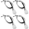 Create idea 4x Portalampada In Ceramica G10Q A 4 Pin 17x16x16,5 Mm 250 V 2 A Per Lampada UV
