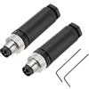 QUARKZMAN 2Pcs 4 Pin M8 Maschio Connettore Aviazione Spina C Codifica 8mm Connettore Sensore Circolare Impermeabile Ip67 per Cavo