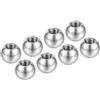 PATIKIL M4x8mm Sfera Dadi Manopola 8 Pacco Femmina Filettatura 304 Inox Acciaio Rotondo Cieco Foro Vite Tappo Cover per Illuminazione Macchinario Fai da Te Decorazione Argento