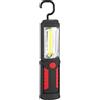 GOTOTOP Torcia LED COB ricaricabile 3W 2200mAh, lampada da lavoro di emergenza da campeggio con supporto magnetico e gancio girevole(Red)
