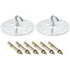 PATIKIL 220lbs 90mm Acciaio Soffitto Ganci 2pz Soffitto Ventola Gancio Pad Occhielli Piastra Muro Gancio Hardware con Montaggio Viti per Pensili Lampada Portapiante