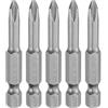 QUARKZMAN 5Pz #2 Punte Cacciavite Phillips PH2 1/4 Gambo Esagonale 2 (50mm) Lungo Acciaio S2 Magnetiche Inserti per Avvitatore per Cacciavite Elettrico Punte Trapano 0.197 (5mm) Asta
