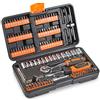 VonHaus Set Chiavi a Bussola e Inserti, 130 Pezzi - Con Chiave a Cricchetto a 72 Denti - Kit Chiavi a Bussola per Fai da Te, Riparazione Bici e Auto, Avvitatura