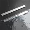 Neodrain Canalina per doccia, 80 cm, scarico a pavimento in acciaio inox con 2 scarichi, sifone a 360° 2 in 1, scarico piatto con filtro antiodore, per bagno, drenaggio rapido