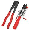 QWORK® Set di pinze per fascette per stivali CV, pinze per fascette stringitubo, set di kit di strumenti per fascette