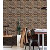 ICYEHAO Carta da Parati Mattoni Marrone,44.5 x 500cm Carta da Parati Adesiva Muro Mattone e Pietra Marrone Bianca Pellicola Adesiva per Mobili,Camera da Letto,Soggiorno,Bagno,Cucina