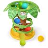 Bright Starts, Torre di Palline 2 in 1 Tropical Twirl con luci e Musica, 5 Palle Incluse, Unisex, 6+ Mesi