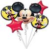 Amscan Anagram 4070101 - Bouquet di palloncini Disney Topolino in alluminio, 5 pezzi