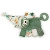 Les Déglingos LES DEGLINGOS - Sonaglio bambino Chillos il pigro, giocattolo di risveglio per bambini, con attività sonore e tattili, 1 pezzo, verde, 17 cm