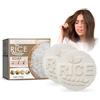Grgowe 2Pezzi Shampoo Solido Anticaduta,Anti-Hair Loss Rice Shampoo Bar,Shampoo Di Riso Anti-Caduta Fortificante,Stimola La Crescita Dei Capelli Per i Problemi Di Diradamento