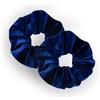 Leirinik Velvet Scrunchie blu navy, confezione da 2 pezzi, 14 cm, elastici per capelli di alta qualità, in 100% poliestere, effetto velluto, per donne e ragazze, per tutti i tipi di capelli, per